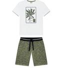 Conjunto Infantil Menino Verão Camiseta e Bermuda Moletom 2 peças - Milon Conjunto Infantil Menino Verão Camiseta e Bermuda Moletom 2 peças - Milon