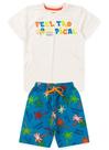 Conjunto infantil menino verão estampa tropical TAM 3