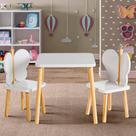 Conjunto Infantil Mesa com 2 Cadeiras Hora de Brincar - Branco/Pinus Conjunto Infantil Mesa com 2 Cadeiras Hora de Brincar - Branco/Pinus