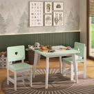 Conjunto Infantil Mesa com 2 Cadeiras Sofia Madeira maçiça e MDF