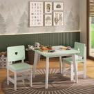 Conjunto Infantil Mesa com 2 Cadeiras Sofia Madeira maçiça e MDF