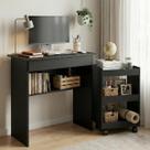 Conjunto Infantil Mesa Escrivaninha Computador E Armário De Livros para Quarto