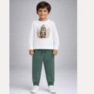 Conjunto Infantil Milon Inverno Manga Longa 1ao3 100%algodão TAMANHO:1cor:BEGE Conjunto Infantil Milon Inverno Manga Longa 1ao3 100%algodão TAMANHO:1cor:BEGE