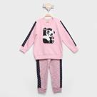 Conjunto Infantil Milon Moletom Peluciado Pandinha Bordado Feminino