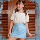 Conjunto Infantil Mimados Blusa E Saia Feminino