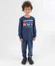Conjunto Infantil Moletinho Sonic Tam 4 a 10 Azul-47004