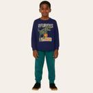 Conjunto Infantil Moletom Estampa Dinossauro Tam 4 a 10 Rei Rex