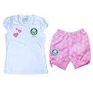 Conjunto Infantil Palmeiras Rosa Oficial Torcida Baby