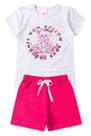 Conjunto Infantil para Menina Blusa e Shorts Ursinho - GKS Conjunto Infantil para Menina Blusa e Shorts Ursinho - GKS