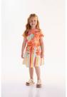 Conjunto Infantil para Menina com Blusa e Saia Interestelar Três e Já