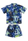 Conjunto Infantil para Menino oMar com Camisa e Short Três e Já