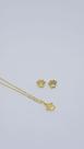 Conjunto infantil pata cravejada banhado a Ouro 18k