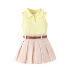 Conjunto Infantil Patricinha Social Verão Camisa + Saia