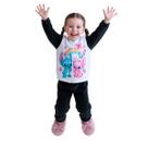 Conjunto Infantil Plush Feminino com Estampa Colorida Alegre