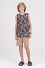 Conjunto Infantil Poliplex Folhas Preto