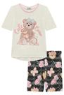 Conjunto Infantil Primavera Verão Kukiê Feminino Com Blusa Alongada E Short Ciclista 82398 Conjunto Infantil Primavera Verão Kukiê Feminino Com Blusa Alongada E Short Ciclista 82398