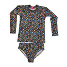 Conjunto Infantil Proteção UPF50+ Calcinha e Camiseta 7/8 Strawberry Blue