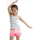 Conjunto Infantil Regata Caveiras e Short Rosa Ombré Conjunto Infantil Regata Caveiras e Short Rosa Ombré