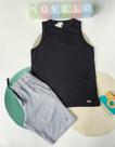 Conjunto Infantil Regata e Bermuda Milon Cor:PretoTamanho:10