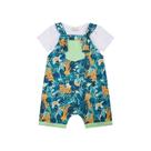 Conjunto Infantil Roupa Bebê Jardineira Macacão Safari Com Body Manga Curta Lucboo Conjunto Infantil Roupa Bebê Jardineira Macacão Safari Com Body Manga Curta Lucboo