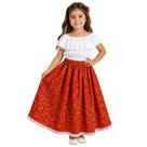 Conjunto Infantil Saia Carimbó e Danças - Vermelho/Verde - G
