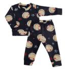 Conjunto Infantil Soft Estampado Inverno Unissex 1/2/3 Anos