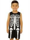 Conjunto Infantil Temático Fantasia Esqueleto Regata e Short