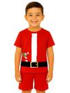 Conjunto Infantil Temático Fantasia Natal Camiseta e Short