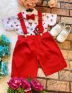 Conjunto infantil Temáticos Meninos Mario Vermelho