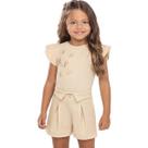 Conjunto Infantil Verão Angero Iris-Malha Provence areia tamanho:8cor:areia
