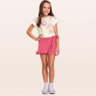 Conjunto Infantil Verão Blusa E Short Saia Bem Me Quero Tam 4 a 10 - Fakini