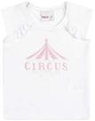 Conjunto Infantil Verão Circus Blusa e Saia com Short 2 peças Tam 3 - Kaiani
