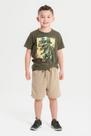 Conjunto Infantil Verão Masculino Dino de Boné - Verde Conjunto Infantil Verão Masculino Dino de Boné - Verde