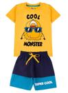 Conjunto Infantil Verão Menino Cool Monster Amarelo