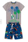 Conjunto Infantil Verão Menino Coqueiros Mescla /Benetex Kids