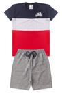 Conjunto Infantil Verão Menino MagiaBaby Recortes -Marinho
