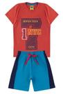 Conjunto Infantil Verao Menino NYC Coral / Benetex Kids