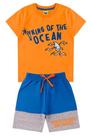 Conjunto Infantil Verão Menino Ocean Laranja