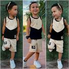 Conjunto Infanto Juvenil lançamento verão menino 2 peças Bermuda e Camisa