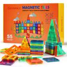 Conjunto inicial Magnetic Tiles Gemmicc 55 PCS para crianças de 3 a 9 anos