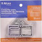 Conjunto Instalação Persiana Horizontal PVC Branco Atlas, Completo e Prático