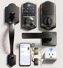 Conjunto inteligente de fechadura de porta frontal com impressão digital Veise VE017G-H