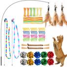 Conjunto Interativo Variado de Brinquedos para Gatos SHIPPOU com 40 Peças Conjunto Interativo Variado de Brinquedos para Gatos SHIPPOU com 40 Peças