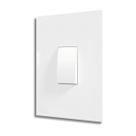 Conjunto Interruptor 1 Tecla Paralela Vertical Branco Brilhoso - B.Lux