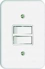 Conjunto Interruptor 2 Teclas Simples 10A Embutir Radial Branco Completo