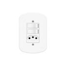 Conjunto Interruptor Duplo Simples C/ Tomada 20a Fame Blanc
