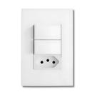 Conjunto Interruptor duplo simples + Tomada 10A Recta - B.lux