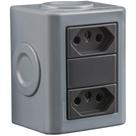 Conjunto Interruptor e Tomada 2P+T Lizflex 10A 250V Branco Tramontina