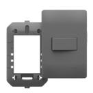 Conjunto Interruptor Paralelo 3way Three Way Habitat Onix Chumbo
