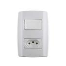 Conjunto Interruptor Paralelo + Tomada 10a - Linha Slim - Ilumi